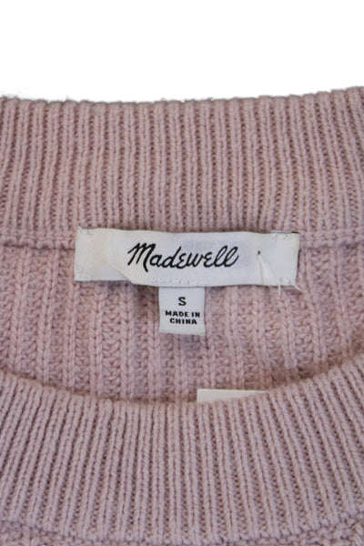 Madewell Unisex Pink Cotton Viscose Pullover Sweater Crew Neck Size S
