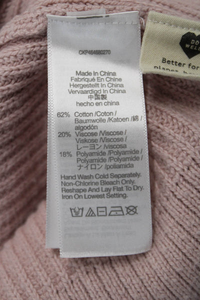 Madewell Unisex Pink Cotton Viscose Pullover Sweater Crew Neck Size S