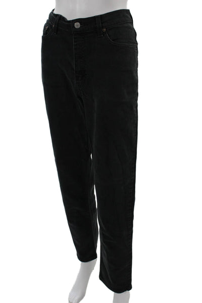 Levis Unisex Straight Jeans Black High Rise Button Fly 27 Inseam Size 10