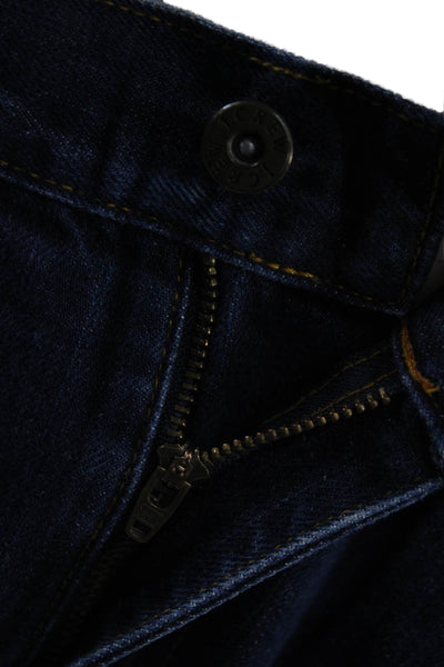 J Crew Mens Straight Jeans Dark Blue 100% Cotton Button Fly 31 Inseam Size 34