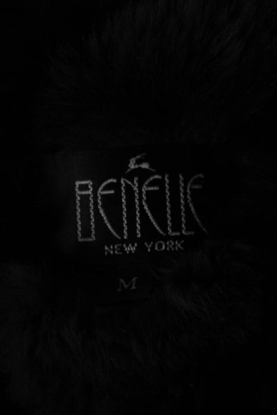 Benelle Womens Green Army Rex Rabbit Raccoon Parka Size M