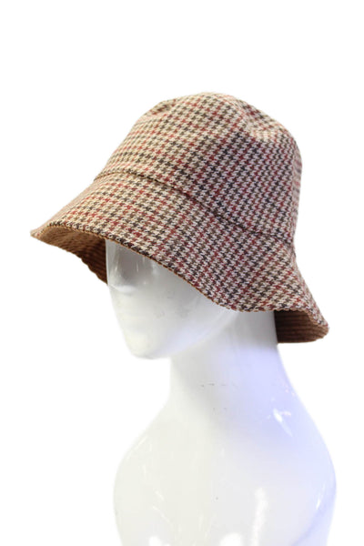 Genie by Eugenia Kim Womens Houndstooth Print Bucket Hat Brown Size One Size