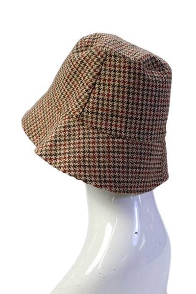 Genie by Eugenia Kim Womens Houndstooth Print Bucket Hat Brown Size One Size