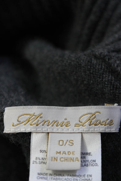 Minnie Rose Womens Cashmere Beaded Jeweled Beanie Hat Grey Size One Size