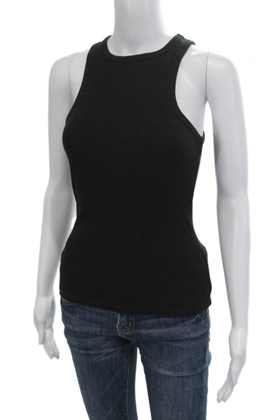Agolde Women Basic High Neck Sleeveless Tank Black Size XS