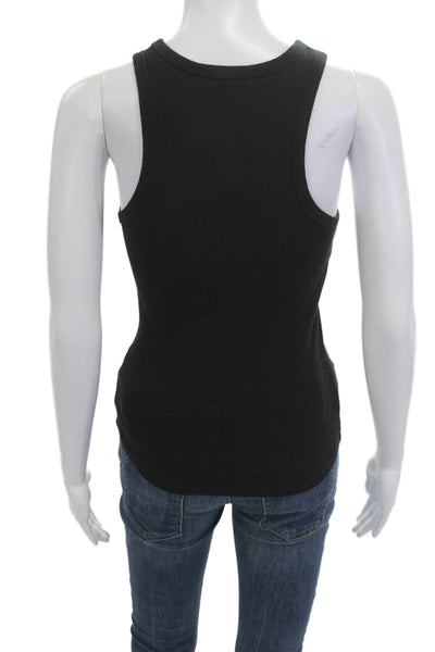Agolde Women Basic High Neck Sleeveless Tank Black Size XS