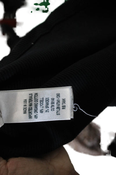 Agolde Women Basic High Neck Sleeveless Tank Black Size XS