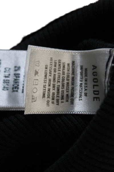Agolde Women Basic High Neck Sleeveless Tank Black Size XS