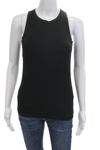 The Drop Womens Basic Sleeveless Tank Black Modal Crew Neck Size XS