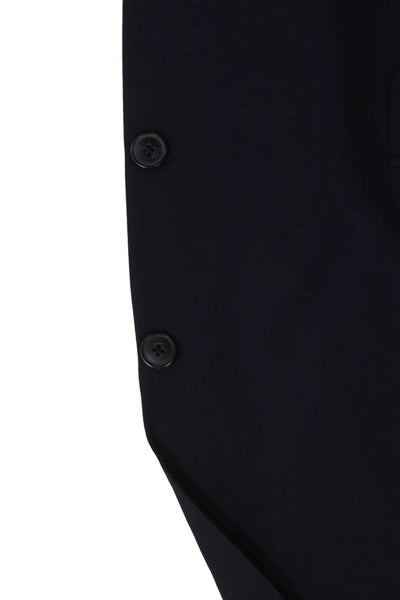 Joseph Abboud Mens Dark Blue Zegna Suit Jacket Button Collared Size 42