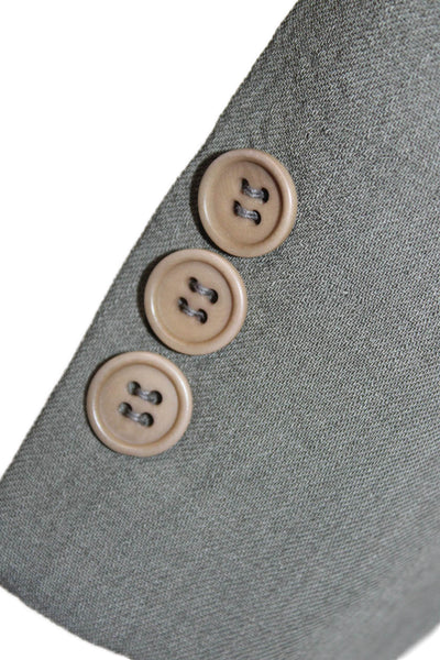Emporio Armani Mens Gray Wool Suit Jacket Size 52