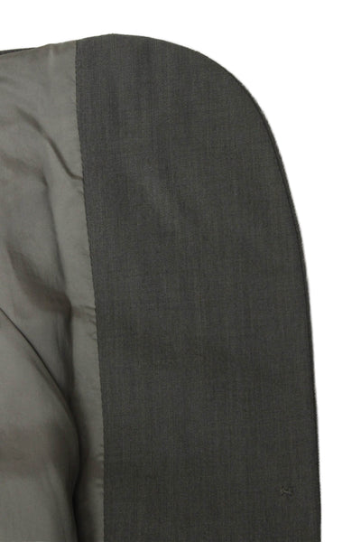 Emporio Armani Mens Gray Wool Suit Jacket Size 52