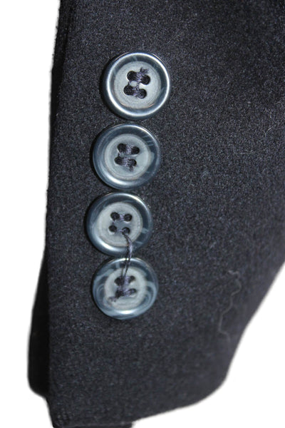 Andrew Fezza Men Dark Blue Wool Blazer Button Size 38