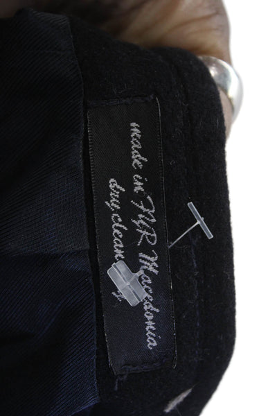 Andrew Fezza Men Dark Blue Wool Blazer Button Size 38