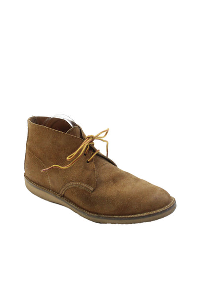 Red Wing Shoes Mens Suede Lace Up Ankle Boots Brown Size 10