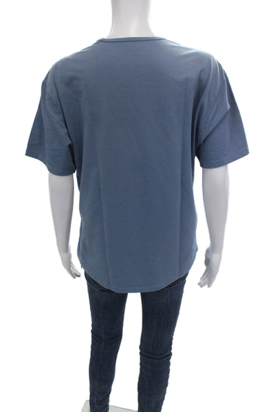 BYLT Unisex Blue Basic T-Shirt Short Sleeve Crew Neck Size M