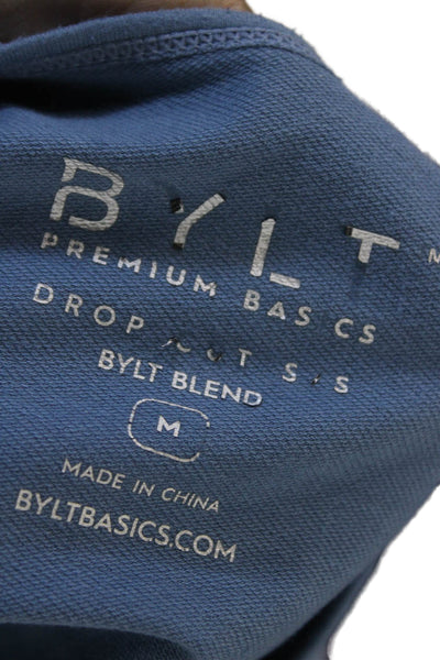 BYLT Unisex Blue Basic T-Shirt Short Sleeve Crew Neck Size M