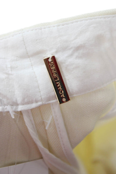 Adam Lippes Women Ankle Cropped Dress Pants Beige Virgin Wool Size 4