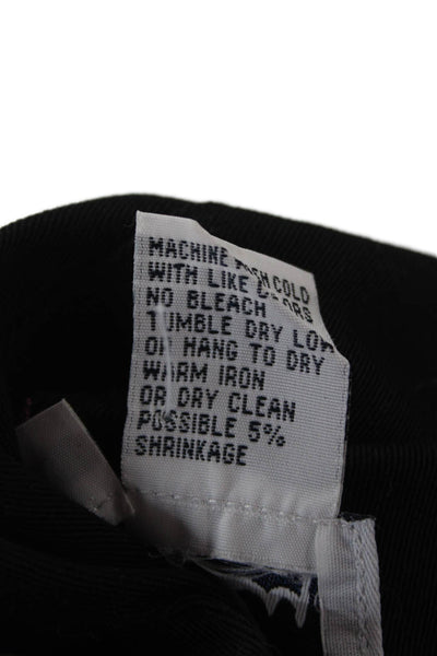 Lilly Pulitzer Women Ankle Cropped Pants Black Graphic Print Size 6