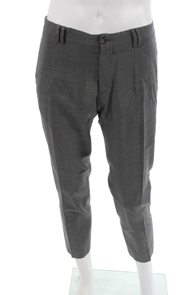 Zara Man Mens 2 Piece Gray Polyester Collared Button Suit Size 38