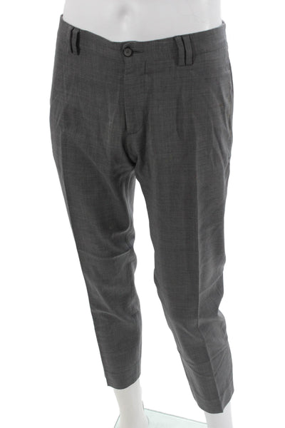 Zara Man Mens 2 Piece Gray Polyester Collared Button Suit Size 38