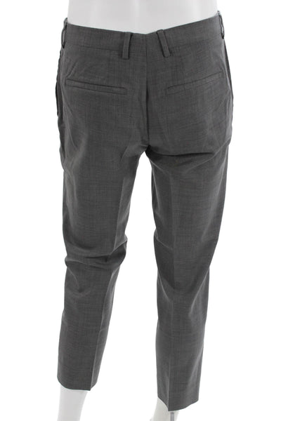 Zara Man Mens 2 Piece Gray Polyester Collared Button Suit Size 38
