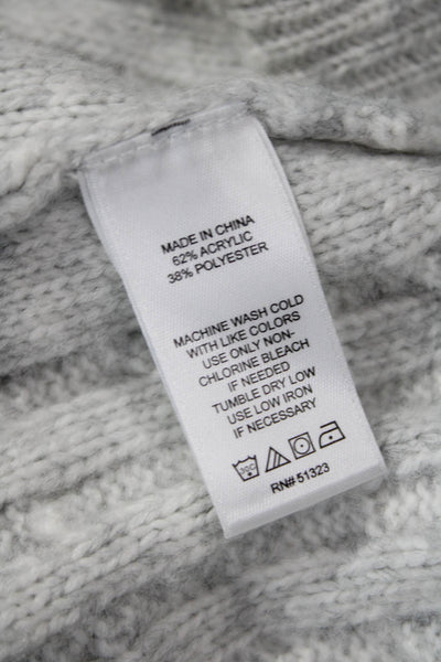 CeCe Unisex Gray Mock Neck Pullover Sweater Long Sleeve Size S