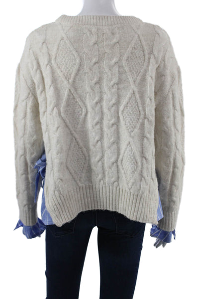 Anthropologie Unisex Pullover Sweater Beige Crew Neck Long Sleeve Size XS