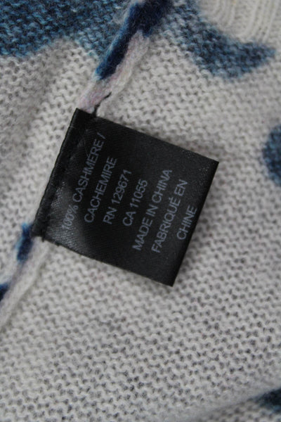 360 Cashmere Unisex Pullover V-Neck Camouflage Beige Sweater Size XS