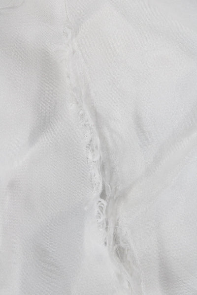 Zara Unisex White Classic Blazer Button Long Sleeve Synthetic Blend Size S