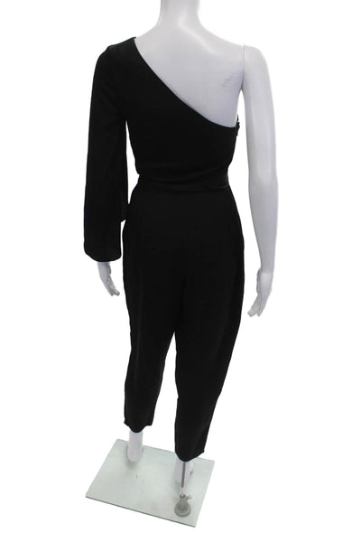 Milly Women Black Short Sleeve Jumpsuit Polyester Blend Size 6