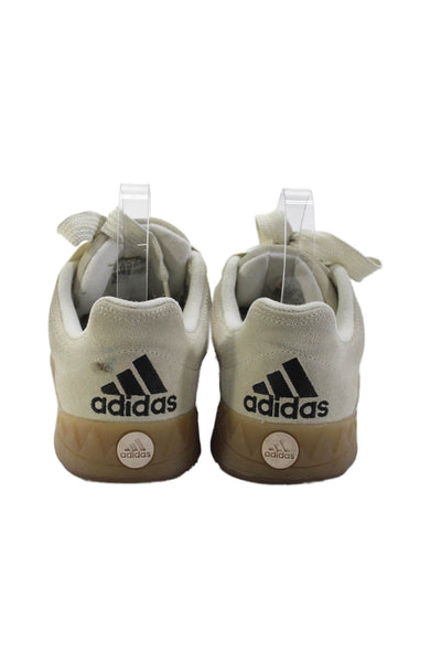 Adidas Women's Suede Lace Up Rubber Sole Trainer Sneakers Beige/Black Size 7