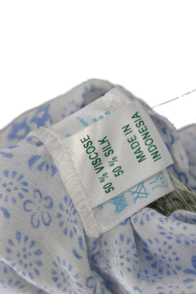 Poupette St. Barth Women Light Blue Square Neck Sundress Knee Length Size 1
