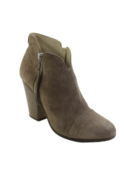 Rag & Bone Womens Suede Zip Up Ankle Boots Sand Beige Size 41 11
