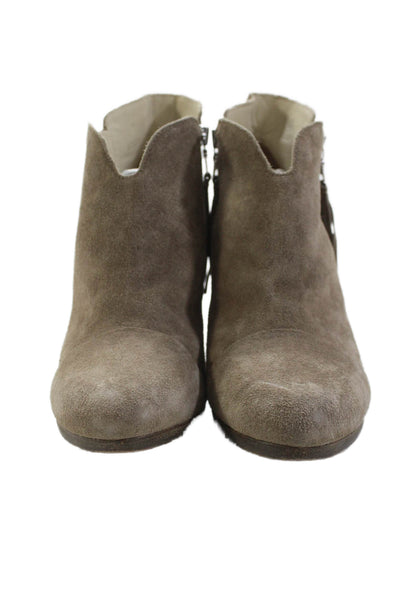 Rag & Bone Womens Suede Zip Up Ankle Boots Sand Beige Size 41 11