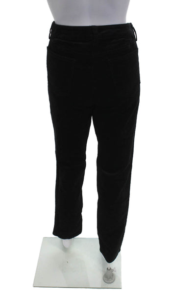 Eileen Fisher Womens Black Button Front Cotton Tencel Pants Size 8