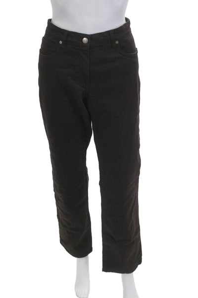Eileen Fisher Women Black Cropped Cotton Pants Size 10
