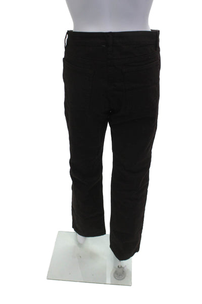Eileen Fisher Women Black Cropped Cotton Pants Size 10