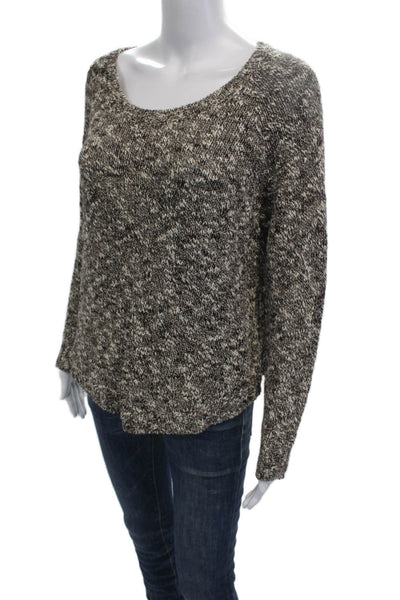 Eileen Fisher Womens Black Pullover Sweater Long Sleeve Round Neck Size M