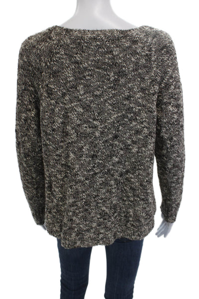 Eileen Fisher Womens Black Pullover Sweater Long Sleeve Round Neck Size M