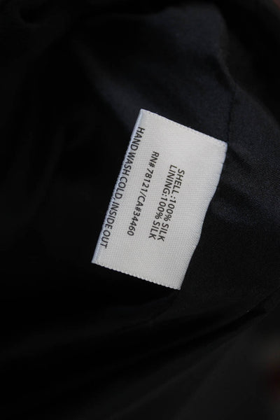 Eileen Fisher Women Black Silk Round Neck Sleeveless Blouse Size S