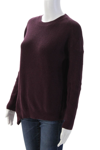 Athleta Unisex Purple Crew Neck Pullover Sweater Long Sleeve Size S