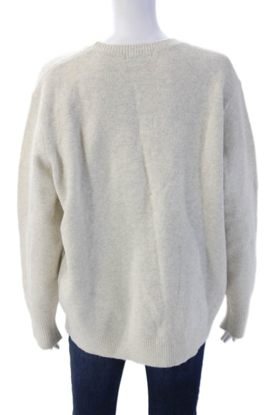 J.W.ANDERSON Women Pullover Sweater Beige Crew Neck Long Sleeve Size M