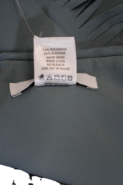 marysia Womens Mini Skirt Blue 74% Polyamide 26% Elastane Size L