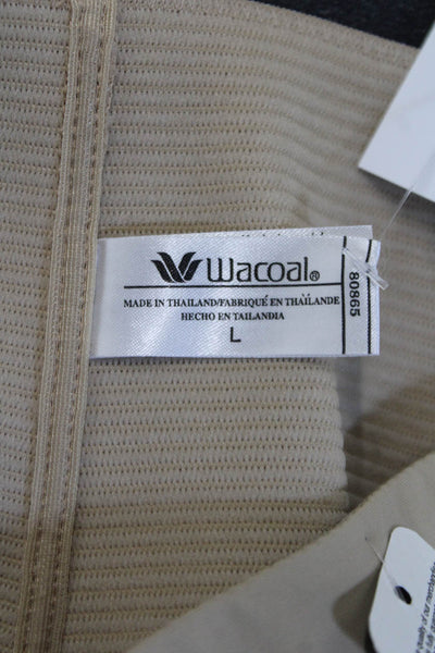 Wacoal Womens High Waisted Slip-On Shapewear Bottom Beige Size L