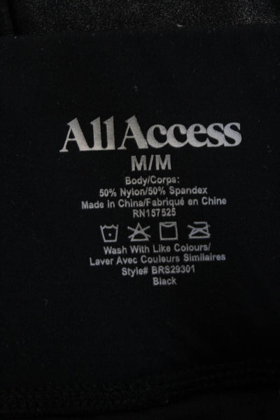 All Access Women Ankle Black Leggings 50% Nylon 50% Spandex Size M