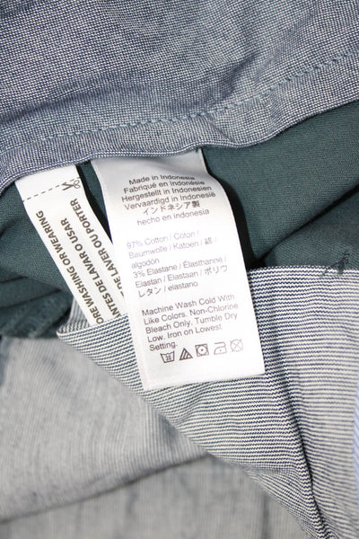 J Crew Mens Dark Gray Cropped Chino Pants Button Closure Size 32