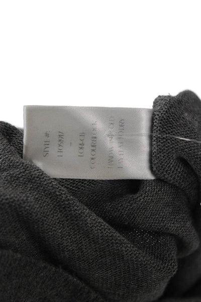 Leset Unisex Dark Gray Mock Neck Pullover Sweater Long Sleeve Size M
