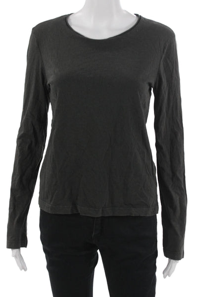Zara Women Basic Black Long Sleeve Round Neck Cotton T-Shirt Size XS