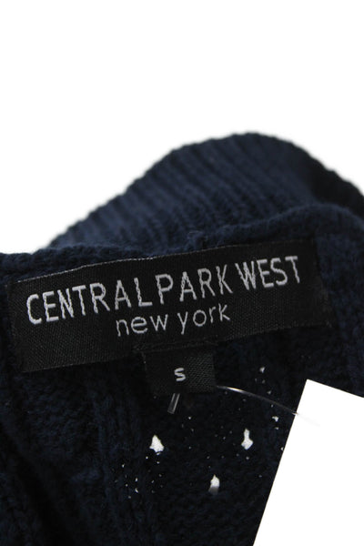 Central Park West Unisex Dark Blue 100% Cotton Sweater Vest Crew Neck Size S